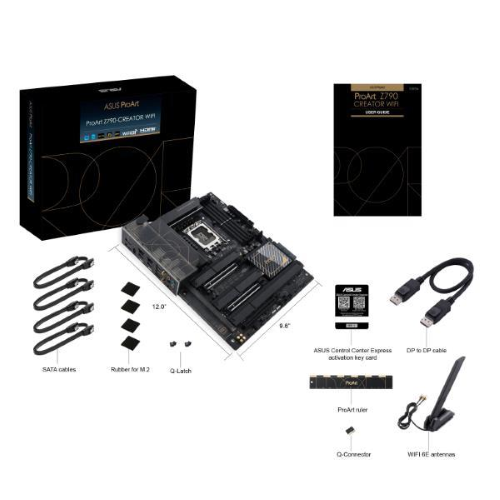 ASUS ProArt Z790-CREATOR WIFI - Scheda madre - ATX - zoccolo LGA1700 - Z790 Chipset - USB 3.2 Gen 1, USB 3.2 Gen 2, USB4, USB-C 3.2 Gen 2x2 - 10 Gigabit LAN, 2.5 Gigabit LAN, Bluetooth, Wi-Fi - scheda grafica (richiesta CPU) - HD Audio (8 canali)
